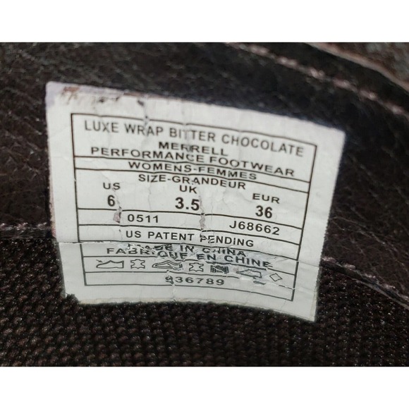 MERRELL Womens Shoes Brown Size 6 Leather Luxe Wrap Clogs Mule Bitter Chocolate - Picture 11 of 13